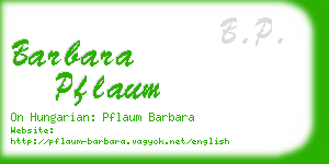 barbara pflaum business card